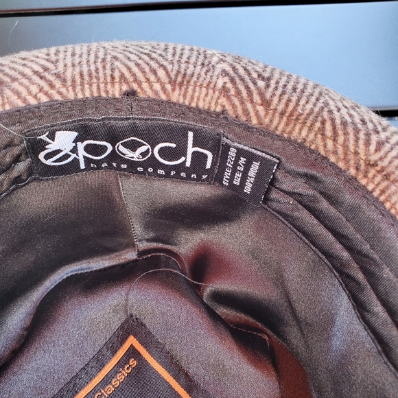 Epoch Herringbone Gray Tweed Fedora 100% Wool Size S/M Country Gent Grandpacore - Picture 10 of 11